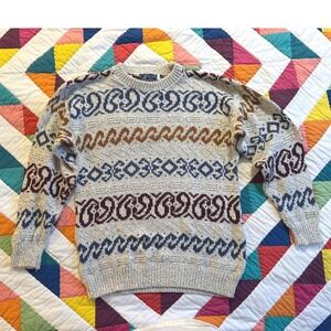 Vintage 90s Mens Crewneck Knit Sweater Medium Made in USA